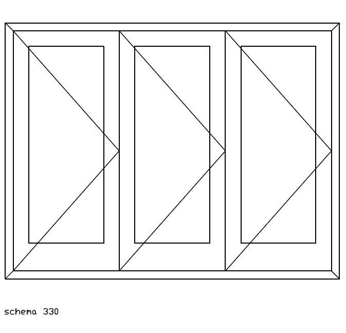 Kunststof 4 seizoenen pui 3 deurs schema 330