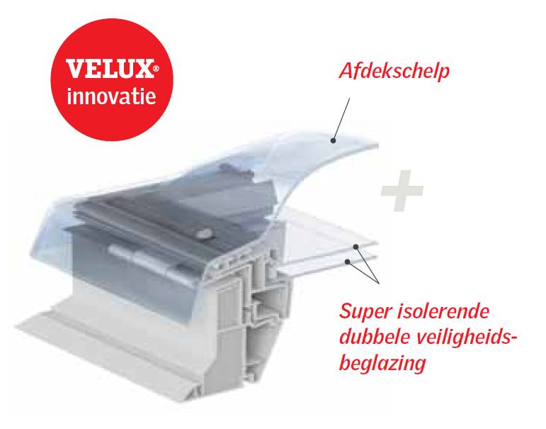 VELUX acrylaat Daktoegangskoepel 90x120cm